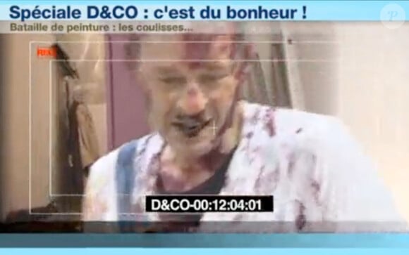 Bataille de peinture à l'hôpital Robert Debré etAlain Bouzigues se lâche avec la peinture !