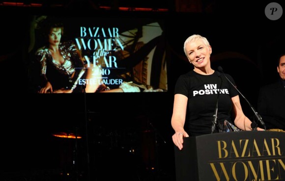 Annie Lennox, cérémonie des femmes de l'année du magazine Harper's Bazaar, Londres, le 1er novembre 2010