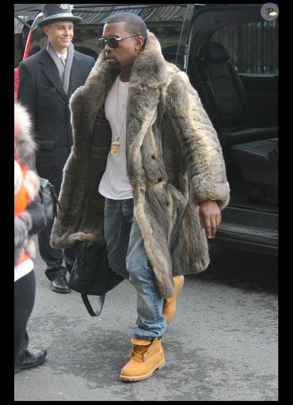 Kanye West à la Fashion Week de Paris, le 21 janvier 2010.