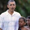 Barack Obama et ses filles au Zoo de Honolulu à Hawaï le 3 janvier 2011