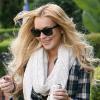 Lindsay Lohan porte un sac Burberry Winter Storms et se prend une amende à Beverly Hills le 5 janvier 2011.