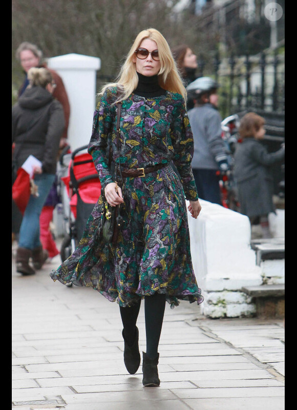 Claudia Schiffer à Londres, le 10 janvier 2011.