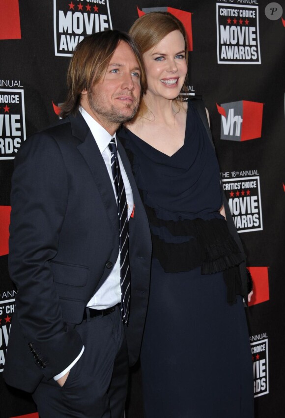 Keith Urban et Nicole Kidman aux 16ème Critics Choice Movie Awards, le 14 janvier 2011 à Los Angeles