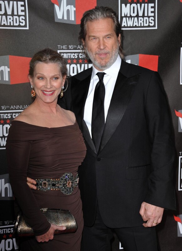Jeff Bridges et son épouse Susan Geston aux 16ème Critics Choice Movie Awards, le 14 janvier 2011 à Los Angeles