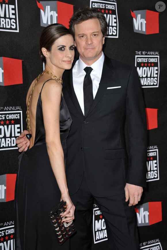 Colin Firth et son épouse Livia Giuggioli aux 16ème Critics Choice Movie Awards, le 14 janvier 2011 à Los Angeles