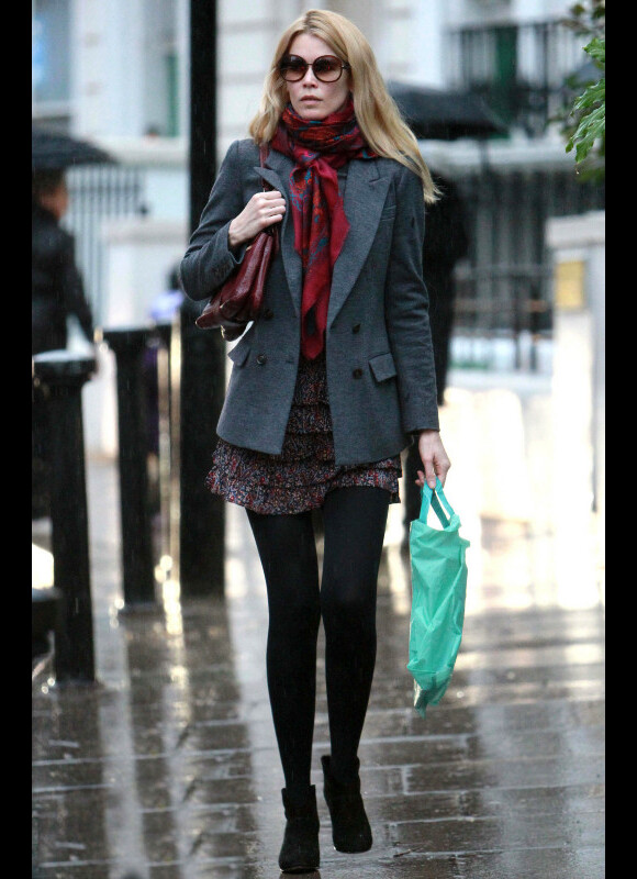 Claudia Schiffer à Londres, le 17 janvier 2011.