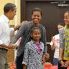 Barack Obama et sa famille ont également célébré l'anniversaire de la Fisrt Lady et lui ont chanté Happy Birthday Washington, le 17 janvier 2010