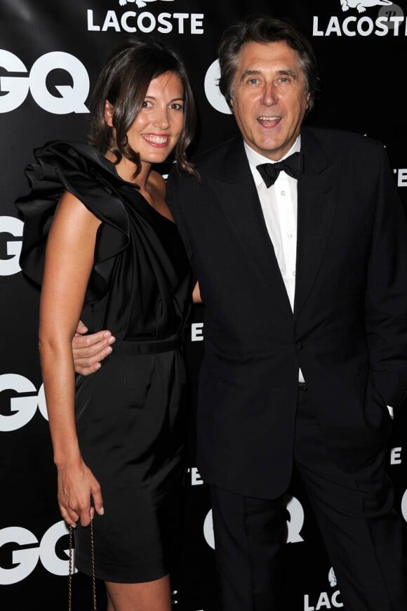 Brian Ferry et sa femme à l'occasion de la GQ Man of the Year Party, dans l'enceinte du Shangri-La Hotel, à Paris, le 19 janvier 2011.