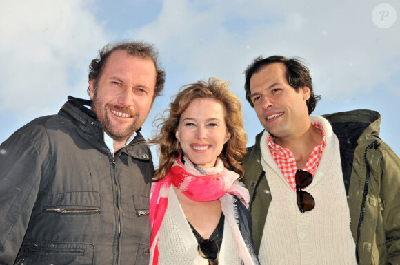 François Damiens, Pascale Arbillot et Laurent Lafitte lors du festival du film comique de l'Alpe d'Huez le 20 janvier 2011