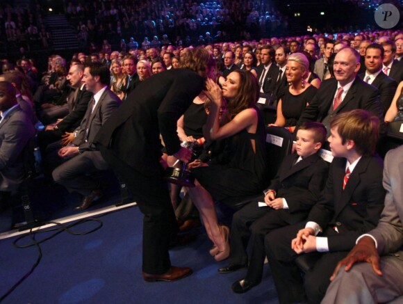 Victoria Beckham et David Beckham lors des BBC Awards en décembre 2010