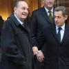 Nicolas Sarkozy et Jacques Chirac déjeunent ensemble à l'Hôtel Bristol, le 21 janvier 2011. Nico tente de serrer la main à Jacquot, qui le snobe !