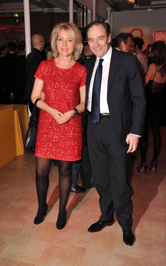 Xavier Couture et sa femme au Dîner de la mode, organisé au profit du Sidaction, le 27 janvier 2011, au Pavillon d'Armenonville.