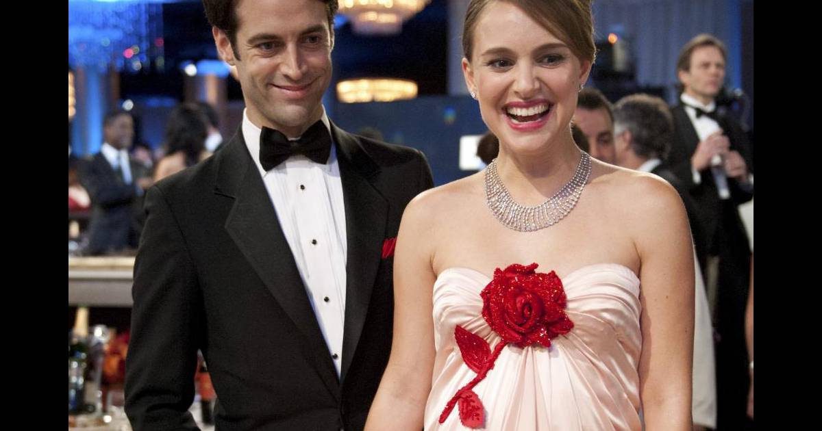 Natalie Portman et son fiancé Benjamin Millepied lors des Golden Globes