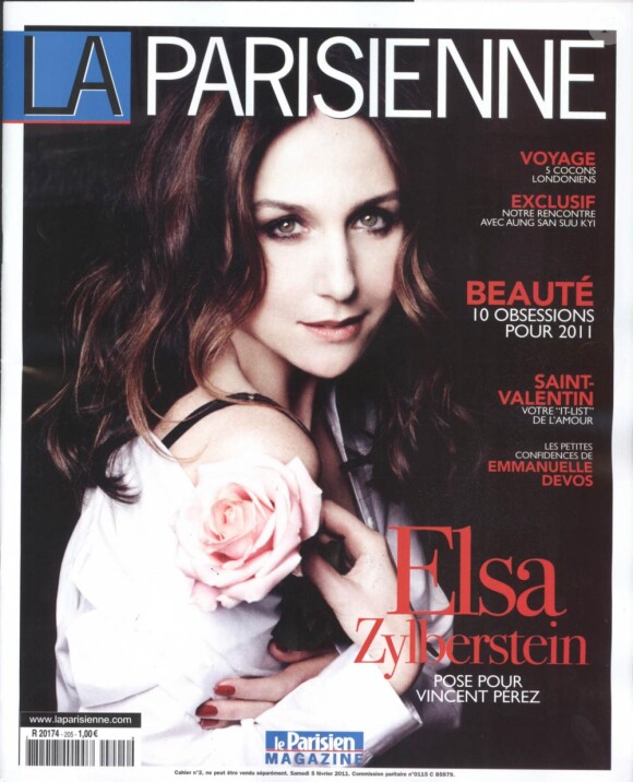 Elsa Zylberstein en couverture de La Parisienne