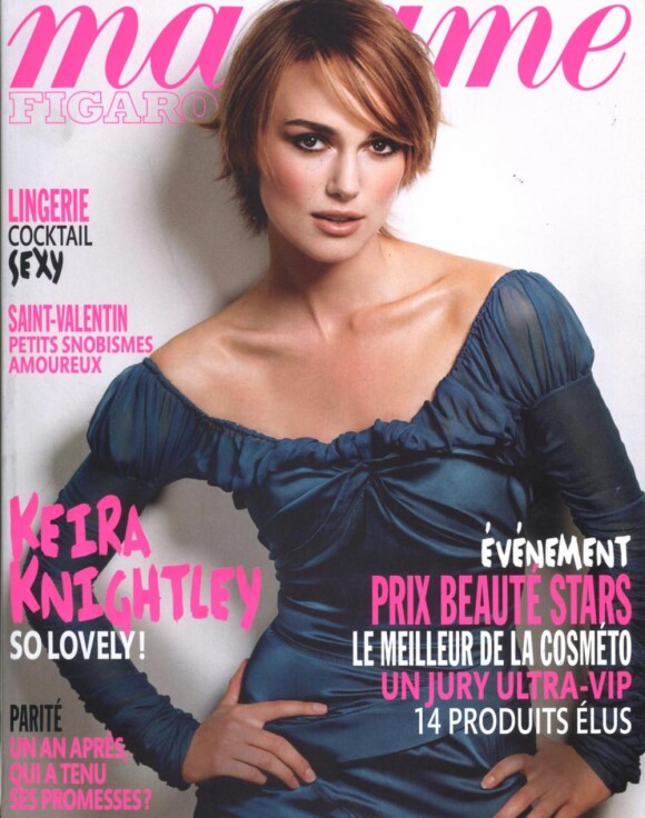 Keira Knightley, en couverture de Madame Figaro du 5 février 2011