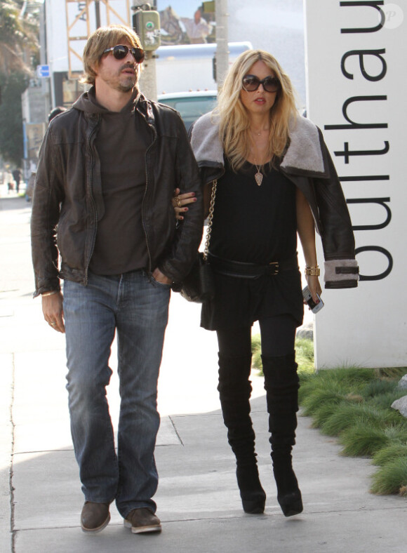 Rachel Zoe et son mari Roger Berman retrouvent des amis à West Hollywood, samedi 5 février.