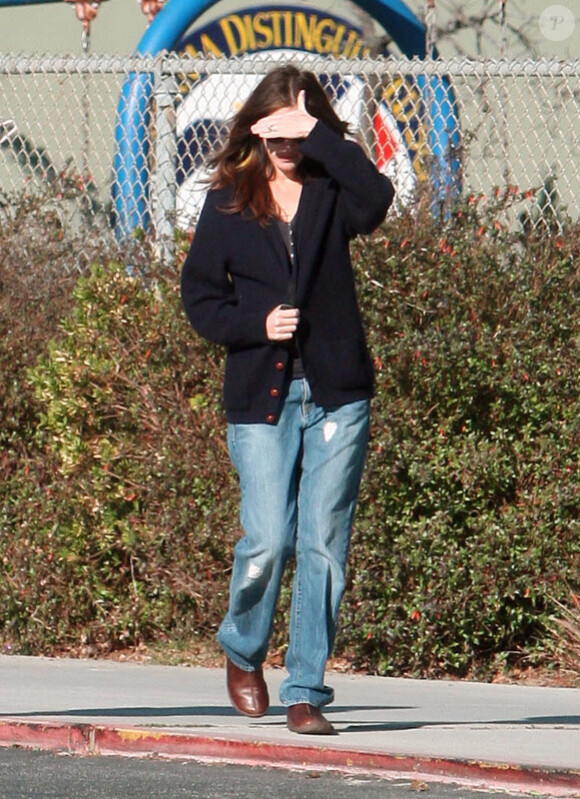 Julia Roberts va chercher son fils Henry Daniel à l'école, le 28 janvier 2011, à Los Angeles