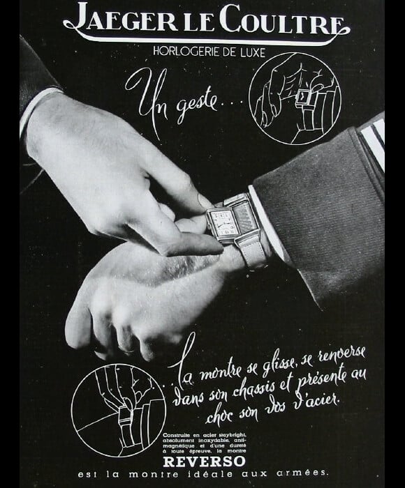 Une publicité vintage pour la montre Reverso de Jaeger LeCoultre