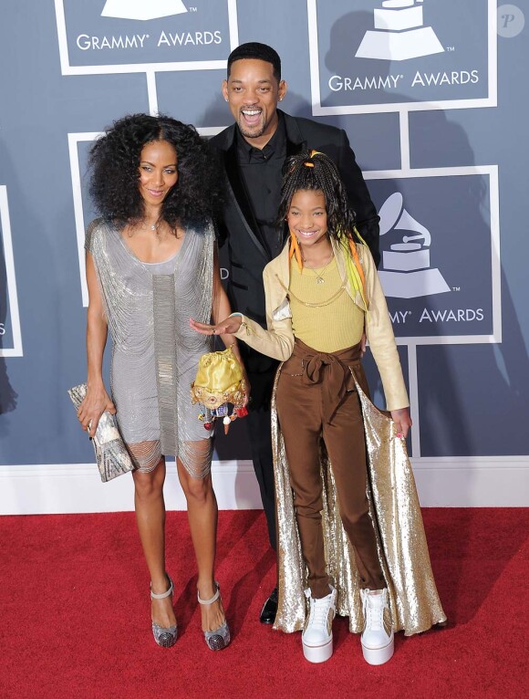 53e cérémonie des Grammy Awards, à Los Angeles le 13 février 2011 : Jada, Will et Willow Smith