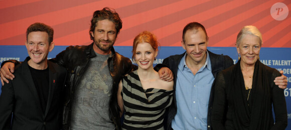 L'équipe du film lors du photocall du film Coriolanus au festival de Berlin le 14 février 2011