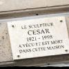 L'inauguration de la plaque César rue de Grenelle à Paris le lundi 14 février 2011 