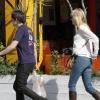 Emma Stone et Kieran Culkin reviennent d'un déjeuner au restaurant, jeudi 10 février, à Los Angeles.