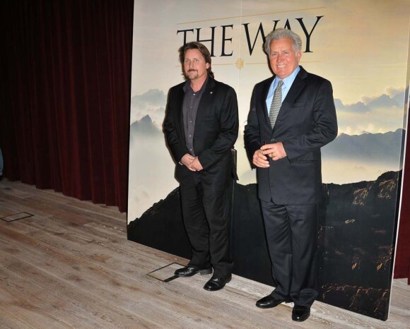 Martin Sheen et son fils Emilio Estévez présentent leur film The Way à Londres, le 21 février 2011