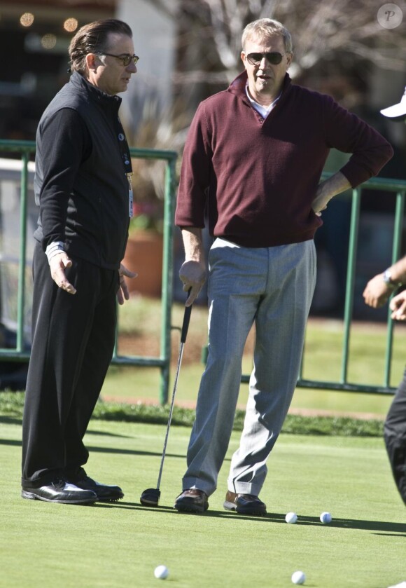 Kevin Costner et Andy Garcia au Pebble Beach Golf Resorts, à Los Angeles, le 9 février 2011