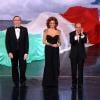 Sophia Loren, invitée de l'émission de la RAI, célébrant les 150 ans de l'unité italienne, le 16 mars 2011