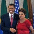 Barack Obama et Dilma Rousseff au Brésil le 19 mars 2011 