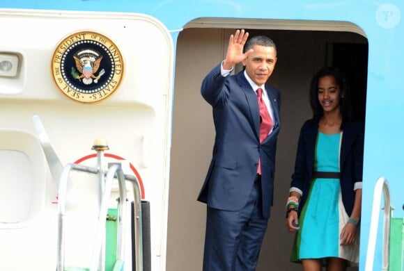 Barack Obama et sa famille lors de leur tournée officielle en Amérique latine. Ici, au Brésil le 19 mars 2011