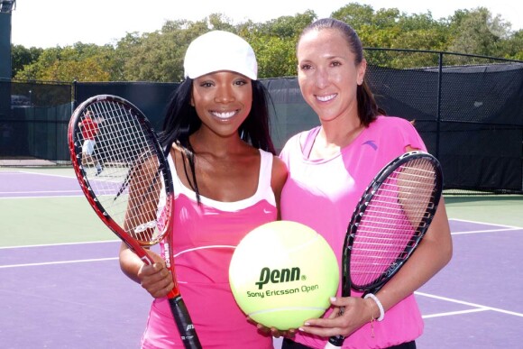 Brandy, Jelena Jankovic et la grande famille du tennis se sont mobilisées pour récolter des fonds pour les victimes du Japon à Miami le 25 mars 2011