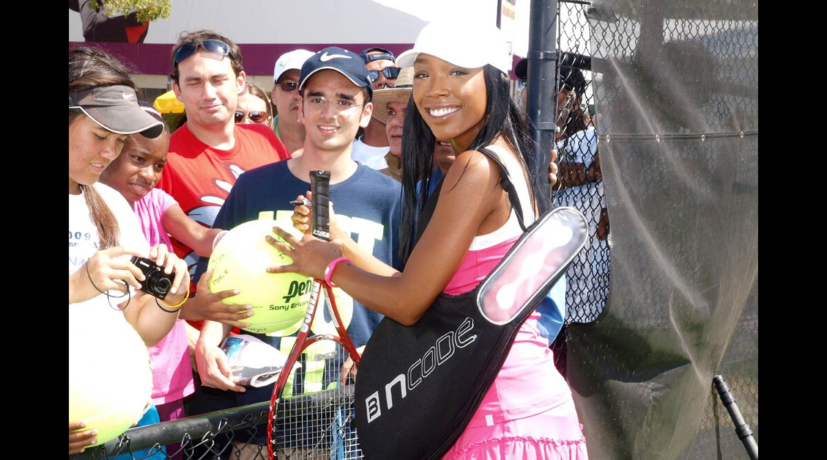 Photo : Brandy a fait une apparition lors du Masters 1000 à Miami le 25 ...