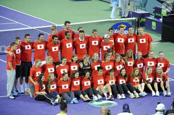 La grande famille du tennis s'est mobilisée pour récolter des fonds pour les victimes du Japon à Miami le 25 mars 2011