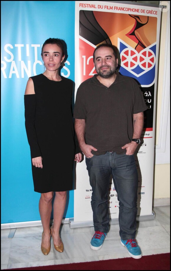 Elodie Bouchez et Antony Cordier à l'occasion du 12e Festival du Film Francophone en Grèce, à Athènes, le 3 avril 2011.