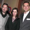 Michaël Cohen, Anna Mouglalis et Christophe Farnaud, ambassadeur de France en Grèce, à l'occasion du 12e Festival du Film Francophone en Grèce, à Athènes, le 3 avril 2011.