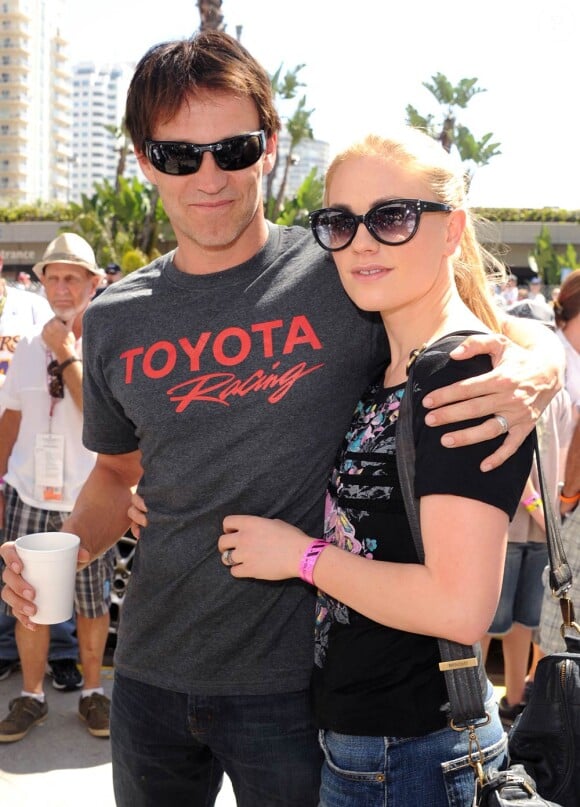 Stephen Moyer et Anna Paquin au Toyota Pro/Celebrity Race,  à Long Beach, le 16 avril 2011.