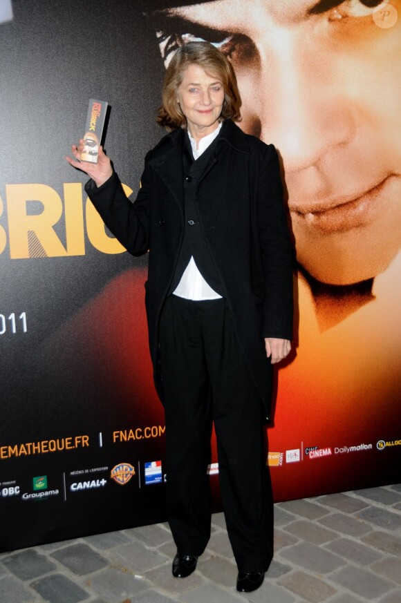 Charlotte Rampling le 22 mars 2011 à la rétrospective Stanley Kubrick, à la Cinémathèque de Paris