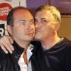 Cauet et Jean-Marie Bigard lors de la conférence de presse pour le Festival de l'humour en capitales 2011 au Rex à Paris le 27 avril 2011
 