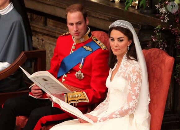 Kate et William se disent "oui" en l'abbaye de Westminster, le 29 avril 2011.