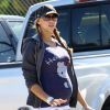 Victoria Prince, enceinte de cinq mois, assiste au match de baseball de Sean Preston, samedi 30 avril à Los Angeles.