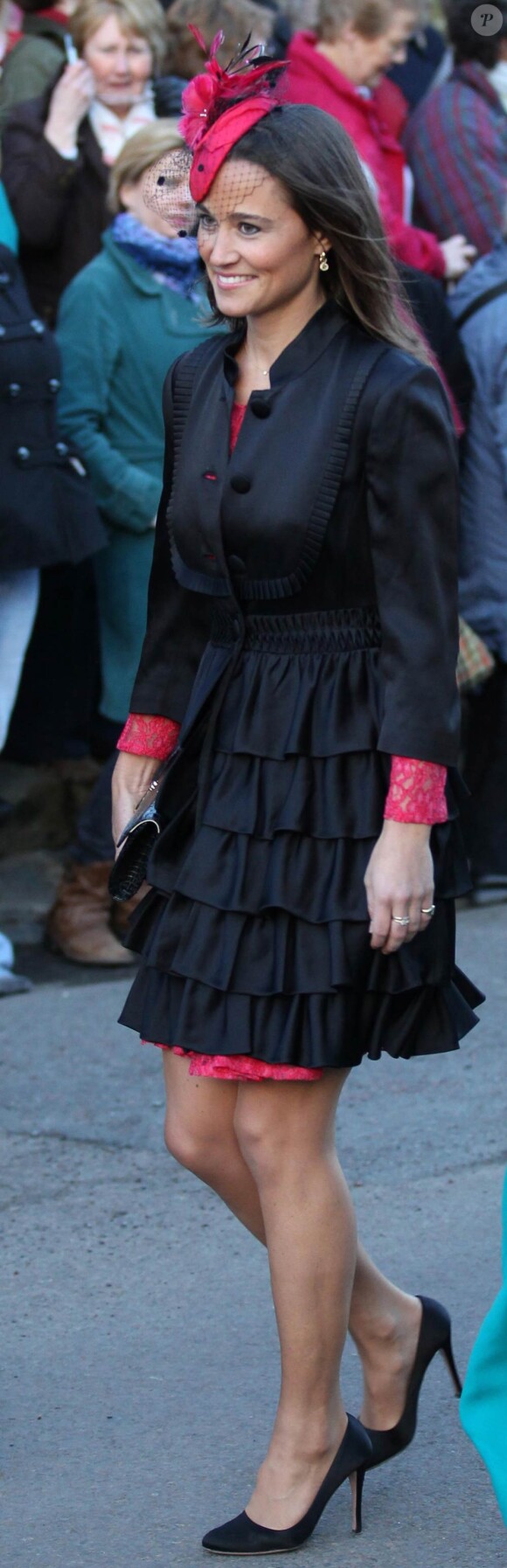 Pippa Middleton au mariage de Katie Percy en février 2011.