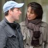 Edward Burns et sa femme Christy Turlington se prêtent au jeu des interviews dans la quartier de Tribecca. New York, 15 avril 2011