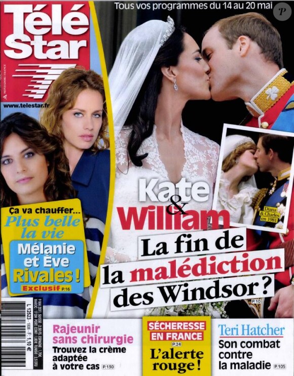 Couverture du magazine Télé Star en kiosques lundi 9 mai 2011.