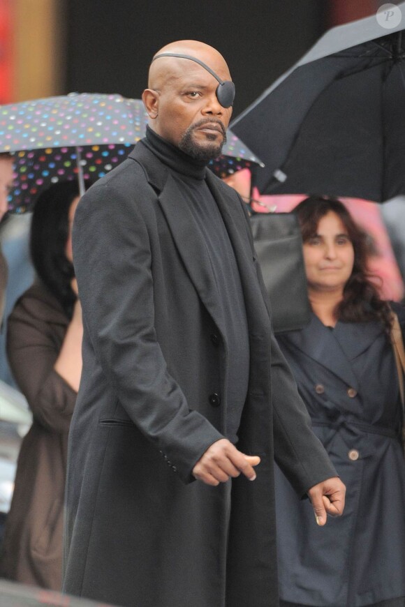 Samuel L. Jackson à l'occasion du tournage de Avengers, en avril 2011, à New York.