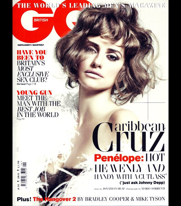 Penélope Cruz en couverture de GQ UK - juin 2011