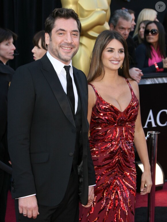 Penélope Cruz et Javier Bardem lors des Oscars - février 2011