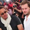 JoeyStarr et Nicolas Duvauchelle à l'occasion du photocall de Polisse, présenté aujourd'hui au 64e Festival de Cannes, le 13 mai 2011.