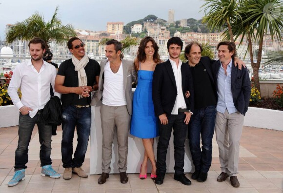 Nicolas Duvauchelle, JoeyStarr, Maïwenn et Jérémie Elkaïm à l'occasion du photocall de Polisse, présenté aujourd'hui au 64e Festival de Cannes, le 13 mai 2011.