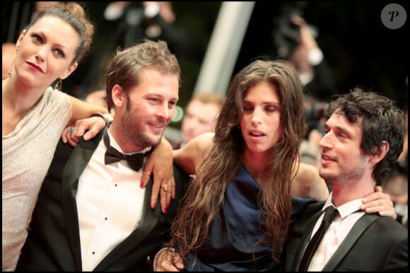 Karole Rocher, Nicolas Duvauchelle, Maïwenn et Jérémie Elkaim Maïwenn lors de la montée des marches du film Polisse lors du 64e Festival de Cannes le 13 mai 2011
